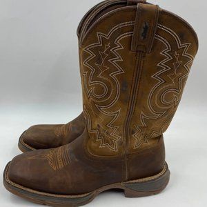 Men's Durango square toe work boots.